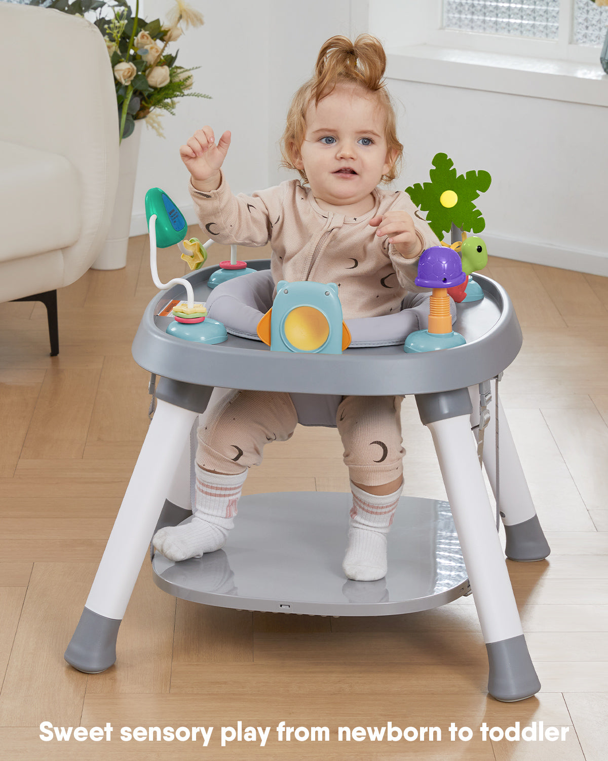 BabyBond 3-in-1 Baby Activity Center, Baby Jumper Activity Center with 360 ° Rotatable and Toys, Baby Standing Activity Center for Nursery